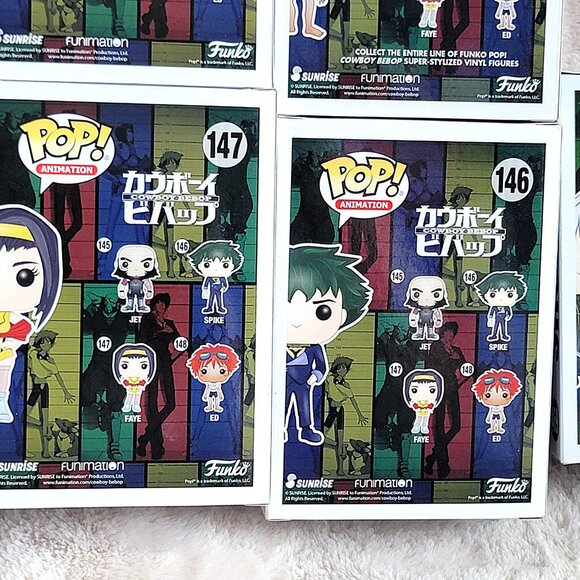 Funko POP! Cowboy Bebop Spike Faye Ed Jet 145 146 147 148 Vaulted + Bonus MIB - Picture 6 of 16